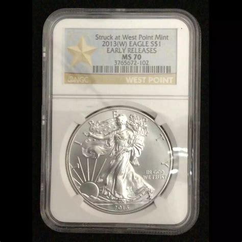 2013-W Bullion Silver Eagles NGC MS-70 EARLY RELEASES Struck at West ...