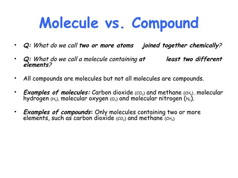 INORGANIC CHEMISTRY MOLECULE Vs COMPUND PPT.pptx