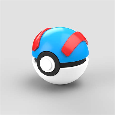 3D file Pokeball Great Ball Splitted・3D printable model to download・Cults