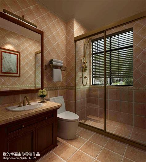 中式卫生间，卫生间中式装修设计图_紫云轩中式设计图库
