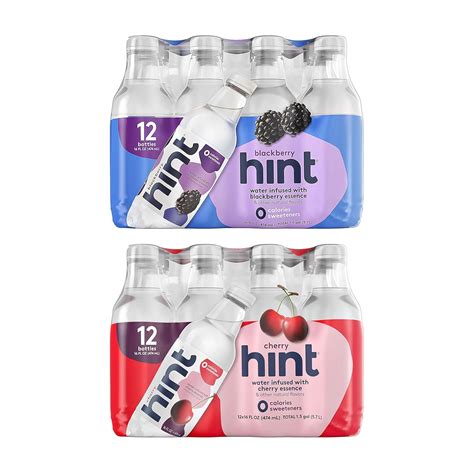 Amazon.com : Hint Water Blackberry and Hint Water Cherry (Pack of 24 ...