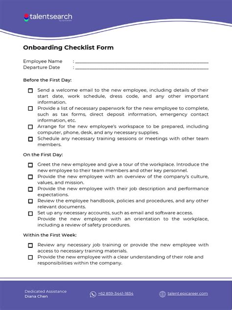 Onboarding Checklist Form | PDF | Performance Appraisal | Business