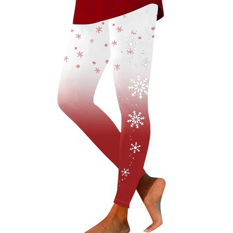DDAPJ pyju Christmas Leggings for Women Plus Size, Women's Xmas Holiday ...