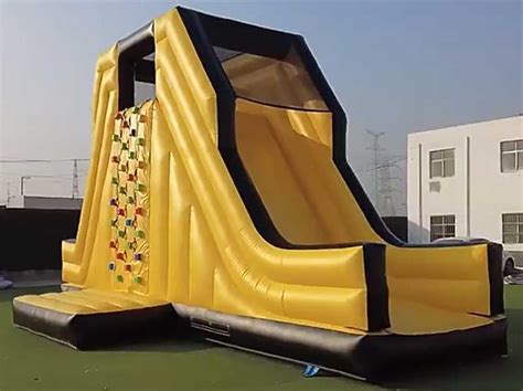 Inflatable Climbing Wall With Slide – inflatableisland.co