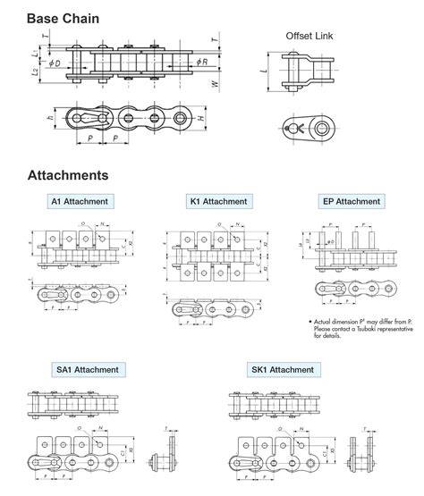 Tsubaki: ANSI Single Pitch Standard Chain