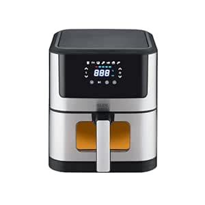 Glen Digital Air Fryer, 6 Litre, 1500W, Digital Controls with 7 Pre-Set ...