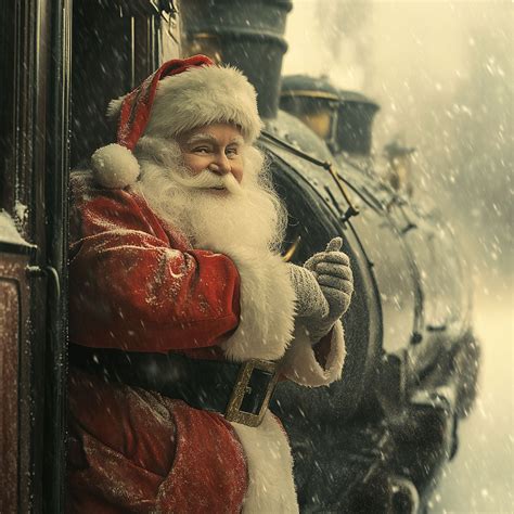 Santa Christmas Train Free Stock Photo - Public Domain Pictures