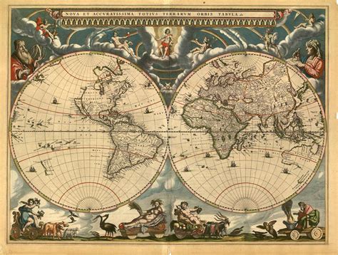 Antique World Map 的图像结果