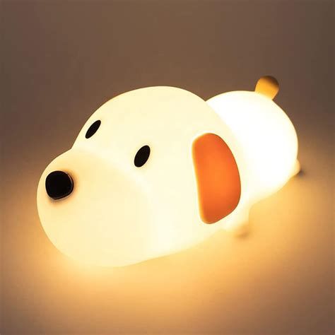 Zilloquil Sleeping Cute Puppy Silicone Lamp for Baby,Boys & Girls ...