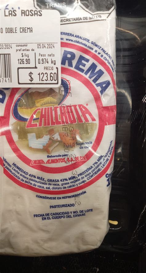 Queso doble crema chilchota kilo