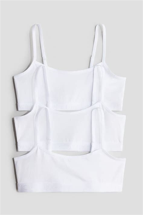 3-pack jersey tops - White - Kids | H&M IN