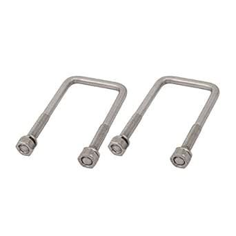 uxcell M6 Thread 30mm Inner Width 304 Stainless Steel Square U Bolt ...