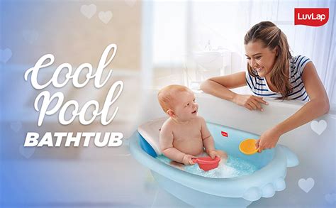 Buy LuvLap Cool Pool Baby Bathtub with Newborn Bath Chair & Shower ...