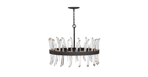 Fredrick Ramond FR30904BLK Revel 8 Light 28" Wide Crystal Drum ...