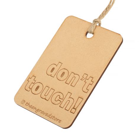 Don't Touch - Personalised Wooden Luggage Tag | The Engraved Store