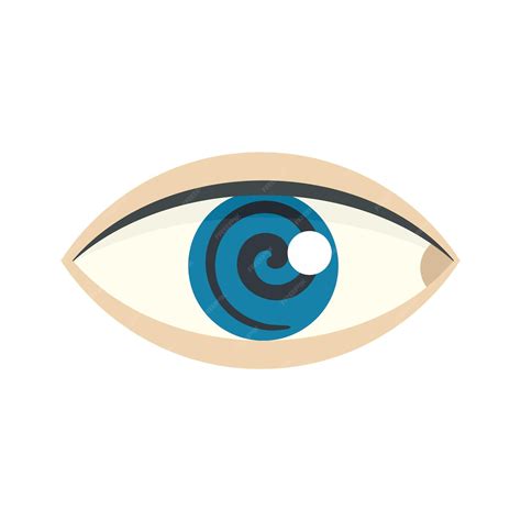 Magic eye hypnosis icon flat illustration of magic eye hypnosis vector ...
