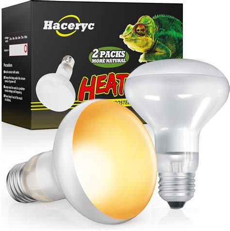 Amazon.com : Haceryc Reptile Heat Lamp, 2 Pack 100W Heat Lamp Bulbs for ...