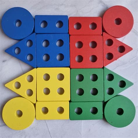 Buy Nesta Toys Wooden Shape Sorter Puzzle - Wooden Sorting, Stacking ...