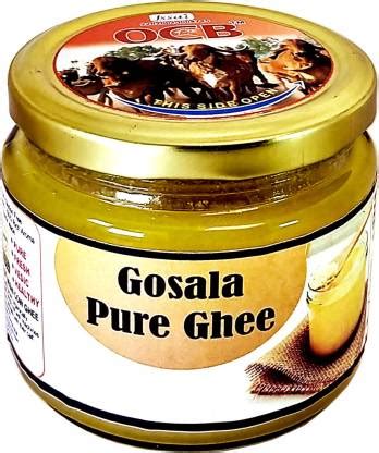 OCB Gosala Pure Ghee Indian A2 Cow Ghee 100% Pure Ghee 250 g Glass ...