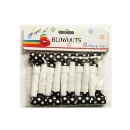 Mango Balloon Black Polka Dot Blowouts Paper Blow Outs Noise Makers ...