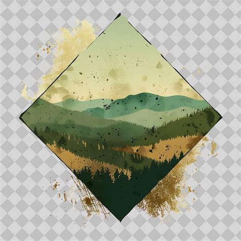 A picture of a mountain with a mountain landscape in the background ...