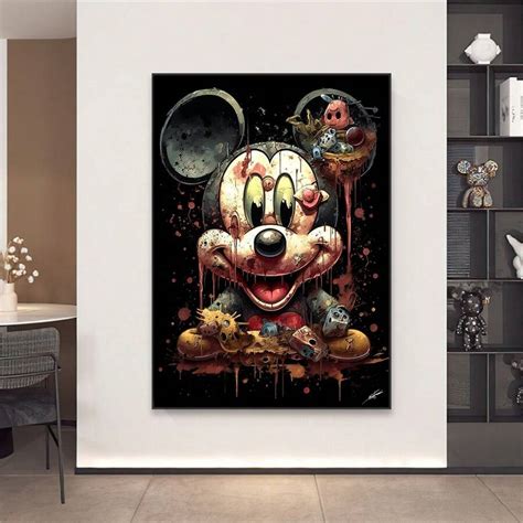 Disney 1 PEÇA Pintura em Tela com Impressão Divertida do Mickey Mouse ...