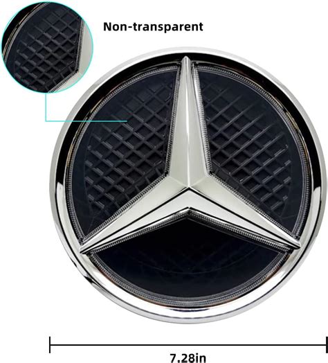 Buy Led Emblem for Mercedes-Benz, Front Car Grille Badge, White ...