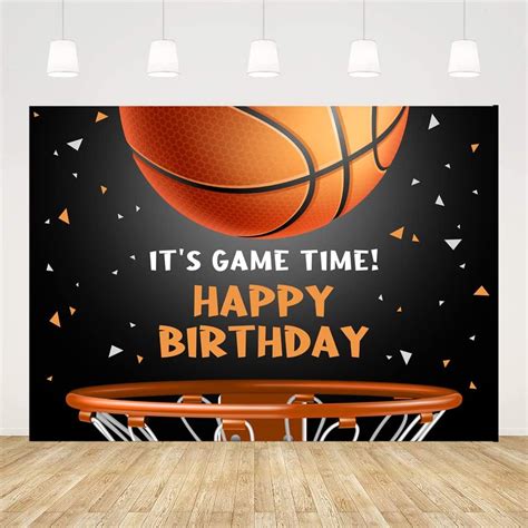 Buy Ticuenicoa 5x3ft Basketball Themed Backdrop Happy Birthday Party ...