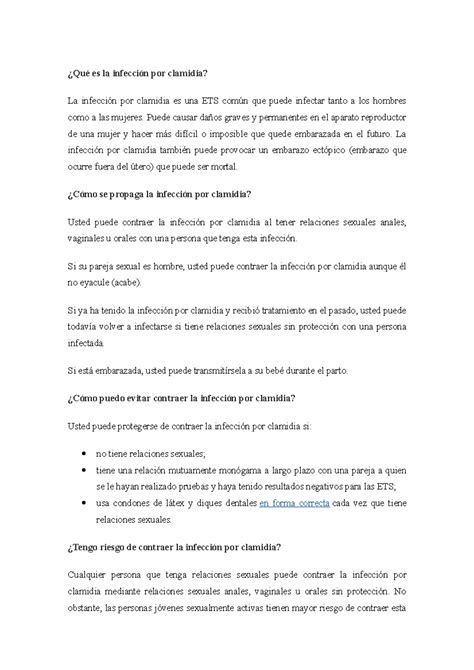 Qué es la infección por clamidia - ¿Qué es la infección por clamidia? La infección por clamidia ...