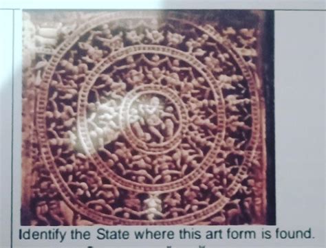 Identify the state where this art is found.Please say the right answer ...