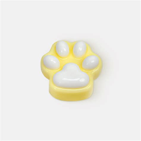 Yellow-and-white Paw Taba Squishy - SquishyNow