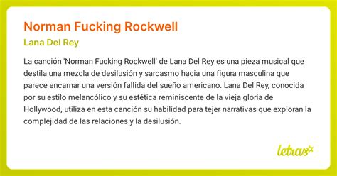 Significado de la canción NORMAN FUCKING ROCKWELL (Lana Del Rey ...