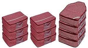 Kuber Industries Exclusive Cotton Quilted Saree Cover 6 Pcs Set & 4 ...