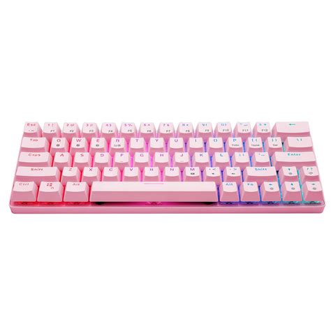 60 Mechanical Keyboard Bluetooth Wired Dual Mode 63 Keys Tkl ...