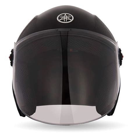 Yamaha YR6 Half Face Helmet (Black, Size L) Y6AYR6BK0L161 : Amazon.in ...