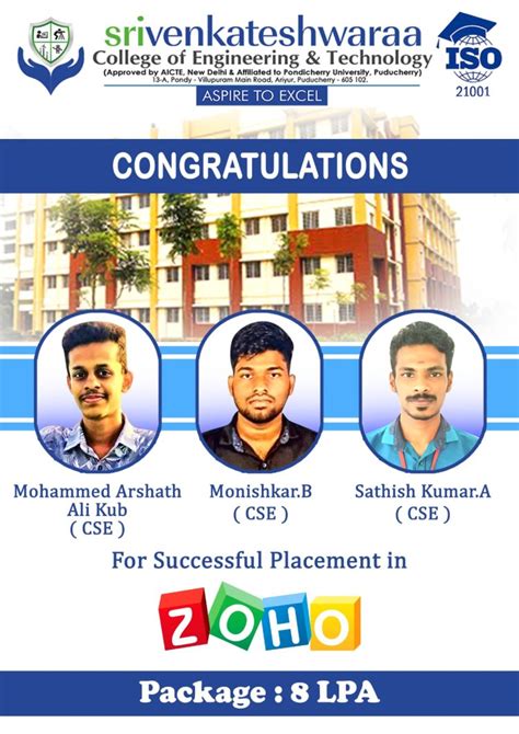 SVCET Student Placed in Zoho with the salary package of 8 LPA. - SVGI ...