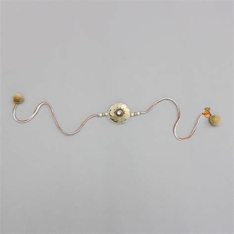 Elegant Floral Sequin Embellished Rakhi