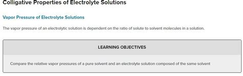 Why colligative properties of solutions are obeyed when solute is non ...