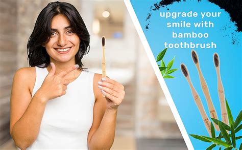 Buy awenest Bamboo Toothbrush With Charcoal Activated Soft Bristles ...