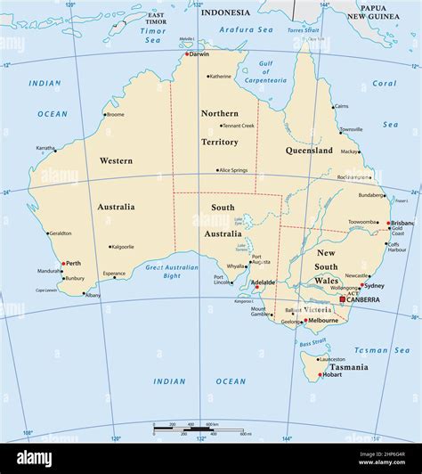 Map Of Australia Latitude And Longitude