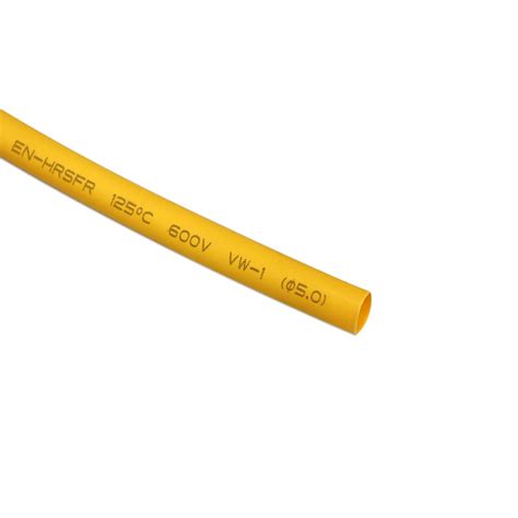 Electronic Spices 5mm Yellow Color Polyolefin Heat Shrink Tube Pack of ...