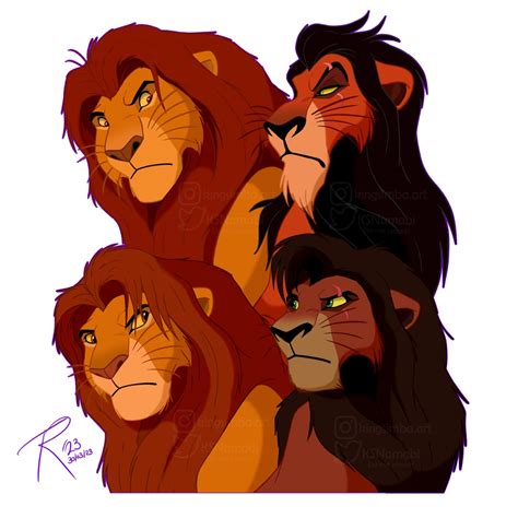 #234294 - safe, artist:ksnamabi, kovu (the lion king), mufasa (the lion ...