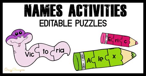 Name activities for kindergarten editable