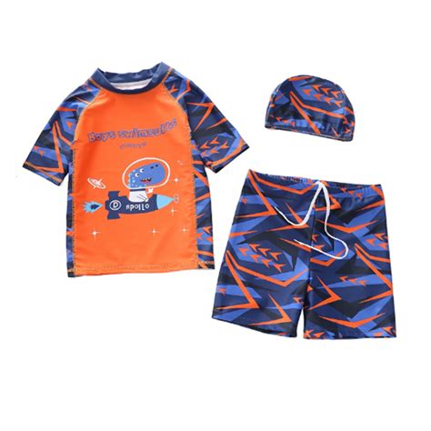 UAYOTSE Toddler Swimsuit Boy 2 Piece Boys Swim Set Short Sleeve Boys ...