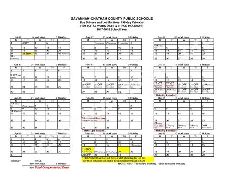 Chatham County School District Calendars - Savannah, GA