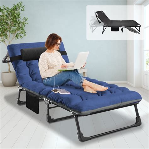 Buy SLSY 4-Fold Sleeping Cots with 2 Sided Mattress & Pillow, Folding ...