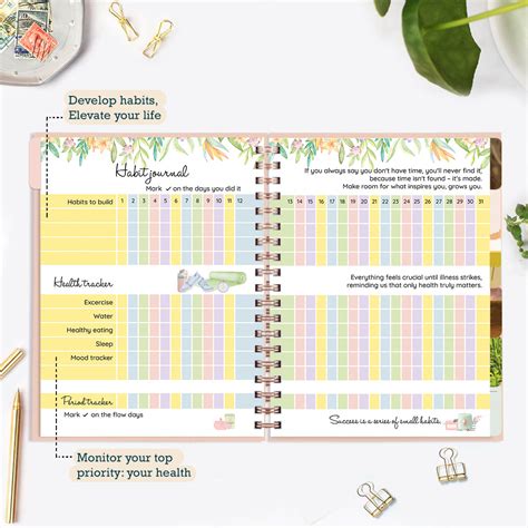 Undated Yearly Planner (2025 Collection) Libra + Ultimate Sticker Book ...