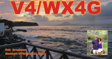 La Qsl de V4/WX4G, St Kitts y Nevis