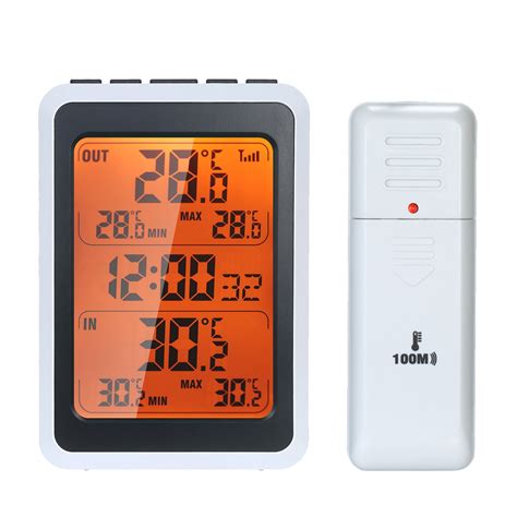 Indoor Outdoor Wireless Thermometer Digital Room Temperature Monitor Up ...