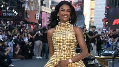 Indian-origin Simone Ashley gets a closet reset with her gilded golden ...